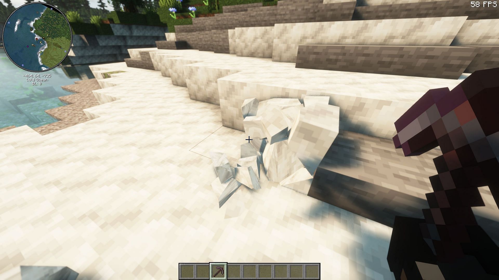 Physics mod adds various block effects based on real life (Image via Sportskeeda Gaming || Mojang Studios)